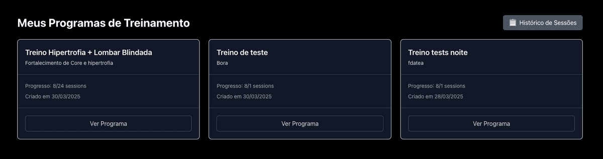 Viewing assigned training programs